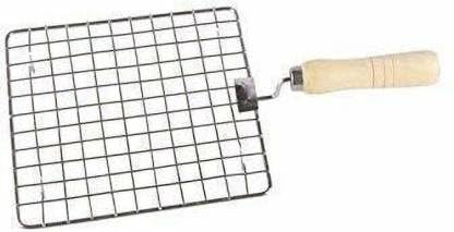 Roaster Grill Chapati/Papad Jali Tandoor, Paneer/SOYA Tandoor Roaster with Handle for Roti Chapati Grill Square 1 pc Stainless Steel