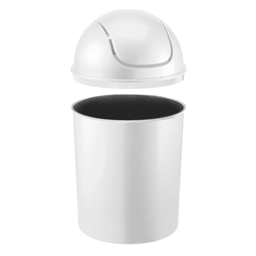 Image of Umbra Mini Waste Can 1-1 /2 Gallon with Swing Lid, White