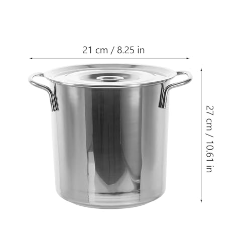 Marmite en acier inoxydable durable grand faitout avec couvercle - 3