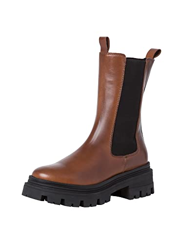 Tamaris Damen Chelsea-Stiefel, Cognac Leather 1 25498 29 348, 38 EU
