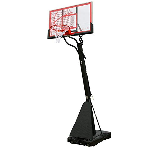 Bee-Ball ZY-021 Optimum Basketball Stand, Full NBA Official Size Basketball Hoop, Heavy Duty Breakaway Ring and Rebound System