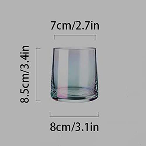 Set de 6 vasos de vidrio color marrón y gris 9 oz miniatura 2