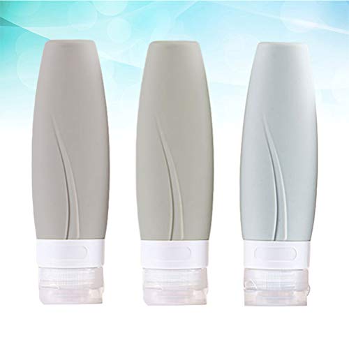Beaupretty 3 Pcs Subpackaging Bottles Frascos Silicone Vazios Recipientes Armazenamento RecarregáVei