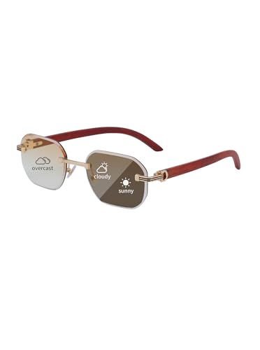 Image of Photochromic Glasses for Men&Women UV400 Clear to Dark Light-Adjusting Lenses Unisex Fotocromatic Glasses(3050)