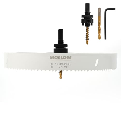 Mollom 273mm (10-3/4") HSS M42 8% Cobalt BI-Metal Hole Saw with Arbor