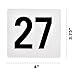 Alpine Industries Double-Sided Plastic Table Numbers - 4x4 Inch Heavy Duty Number Cards - Perfect for Restaurants, Establishments & Special Events or Functions (Numbers 1 to 50), White (4933-1-50)