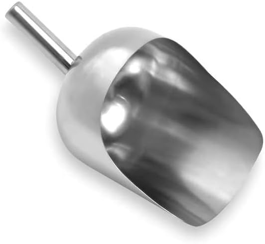 Scoop, 160 Oz, 304 Stainless Steel, Silver, 3999-A