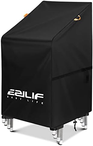 Ezilif Gartenstuhl Abdeckung 420D Oxford Wasserdicht, 70x70x80/120cm | Schutzhülle Gartenstühle Winterfest, UV-Beständiges, Schutzhülle Stapelstühle Reißfest, für Gartenstühle durc
