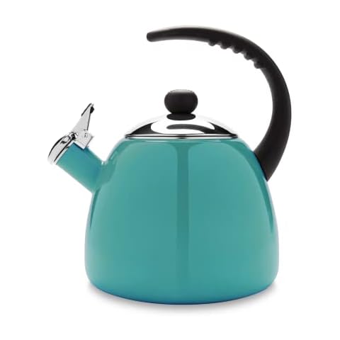 Farberware Dome Tea Kettle, Whistling Teapot, 3 qt, Aqua Cover