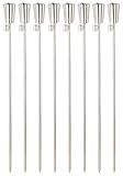 Carlo Milano Fackel: Edelstahl-Gartenfackel Amor im 8er-Set, rostfrei, 280 ml, 110 cm (Petroleumfackel Edelstahl, Fackel mit Fiberglasdocht, Geburtstag)