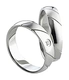 Hochwertiges ringpaar aus Titan massive, mattierte ausführung mit harmonischem farbkontrast; langlebig, leicht und angenehm zu tragen – ideal als hochzeits-, verlobungs- oder partnerringe