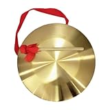 SAFIGLE Kupfergong Mit Schlägel Chakra S Traditionelles Chinesisches Schlaginstrument 25 Cm Asiatische Gongglocke Für Erwachsene