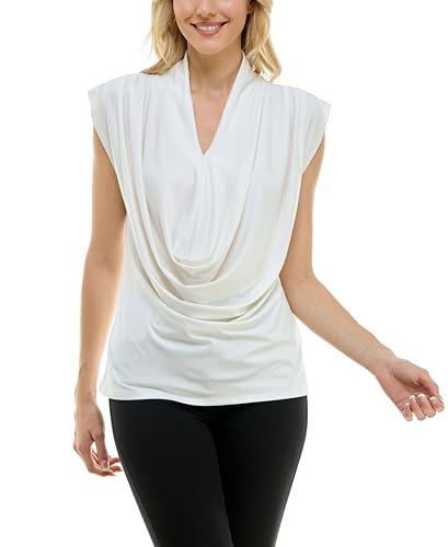 Image of Zac & Rachel Women's Pull on Sleeveless Dty Cowlneck Knit Top