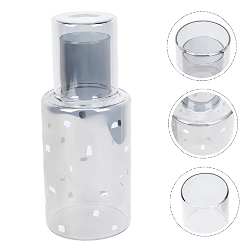 Kit con taza y tetera de vidrio 250 ml gris claro miniatura 3