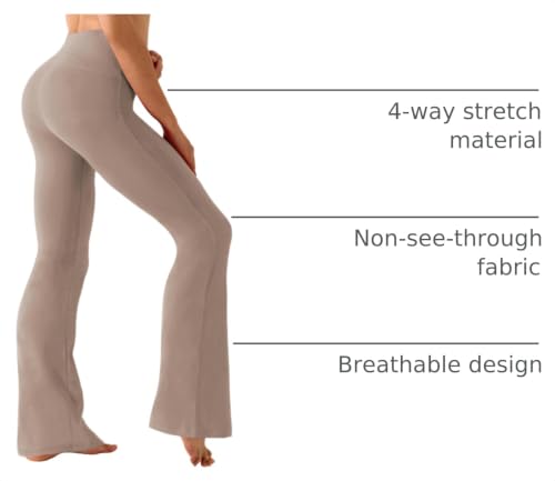 Image of BUBBLELIME 29 inch /31 inch /33 inch /35 inch /37 inch 3 Styles Women's High Waist Bootcut Yoga Pants Basic /Side Pockets Tummy Control Workout Flared