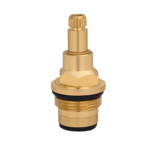 DE CERA TYPE Ceramic Disk Fitting Brass Spindle/Spare Part for Taps Repairing/Disc Tap Inner Cartridge Suitable for CERA TYPE Models (Golden, 24 x 1.5)