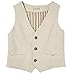 Mayoral - Gilet da bambino per feste, chic, tinta unita, interno a righe, beige - 3.338, beige., 104 cm