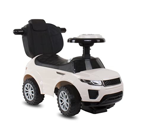 4in1 Kinderauto Rutschauto ab 2 Jahre und Schiebeauto mit Hupe und Musik, Rutschauto mit Stauraum unter dem Sitz, Spielzeugauto ab 2 Jahren (Weiß) – Bild 8