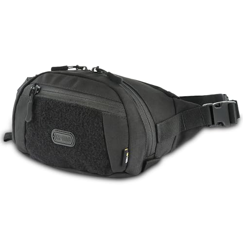 M-Tac Large Companion Waist Pack - Tactical Belt Bag EDC - Fanny Pack for Men, Black, One Size, Casual