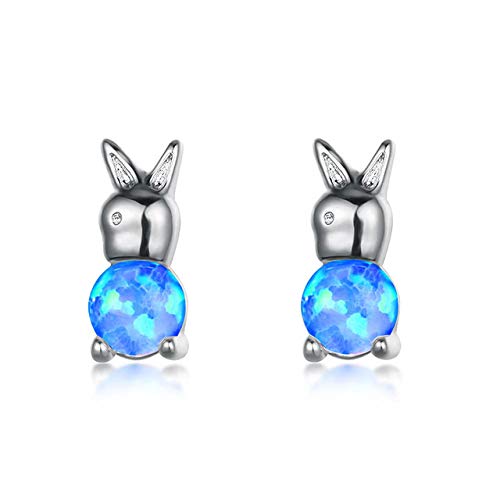 Opale blanche et bleue en argent, le cadeau de fête idéal pour elle