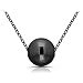 Hoops & Loops Sterling Silver 10mm Polished Ball Bead Necklace