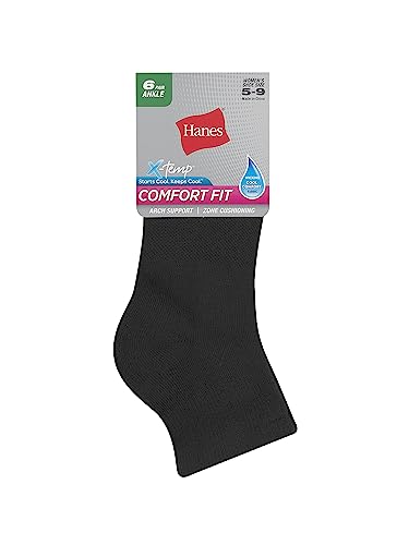 Hanes Women's 6-Pair Comfort Fit Ankle Socks2