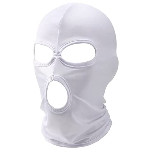 Image of 3 Hole Full Face Mask, Women Men Thin Balaclava Face Mask for Motorcycle Bike Hunting Cycling Cap Ski