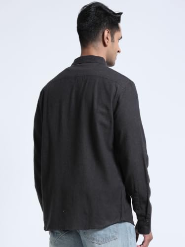 Image of StitchX Men's Seersucker Band Collar Pure Cotton Striped Kurta Shirt-S-2XL