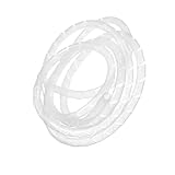 Styire Flexible Pipe Protector Spiral Wrap Sleeving Cable Management Tube for Wire Line Protection Guard Cover(White,ID 4.0mm x 1 Meter) - Image 1