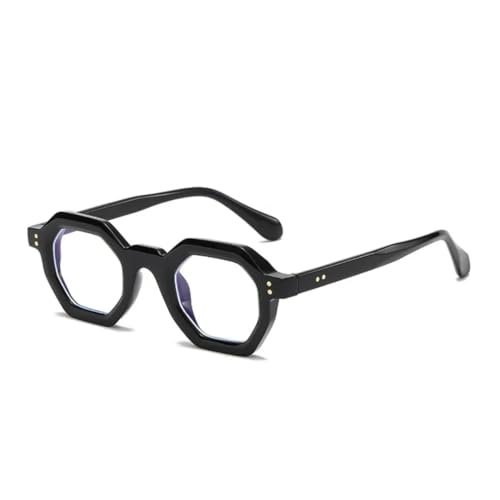 Lunettes de soleil vintage anti éblouissement avec monture punk noir transparent