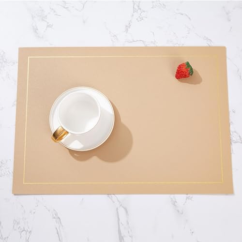 Set de table kaki clair lavable pour protéger et décorer votre coin repas - 2