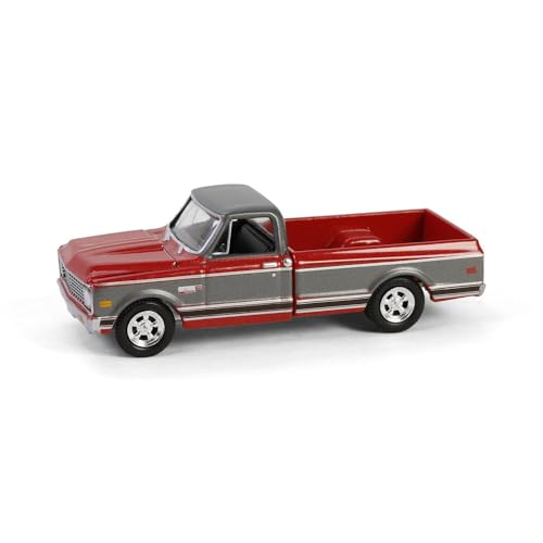 1972 C10 Short Bed Pickup Truck Ruby Red and Gunmetal Gray Metallic Hobby Exclusive Series 1/64 Diecast Model Car by Greenlight GL30547