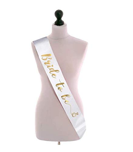SOI Bride to Be Sash | Bride to Be Decoration Set | White Bride to Be Sash for Bridal Shower Decorations | Bachelorette Decorations for Bride to Be Props | Spinster Party