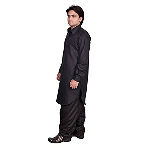 Kurta Payjama de algodón conjunto holgado para hombres con piel sensible 3