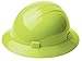 ERB Safety 039-19200 Americana Full Brim Hard Hat with Slide Lock, Polyethylene, Adjustable, Hi-Viz Lime