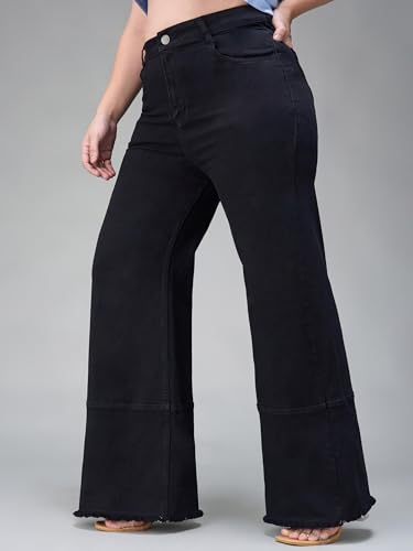 Image of Miss Chase A+ Women's Bootcut High Rise Stretchable Denim Jeans