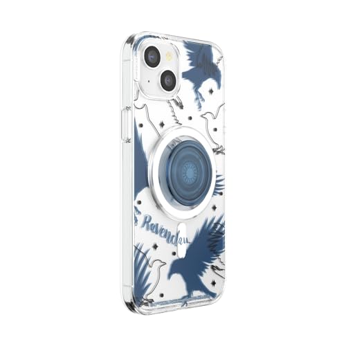 Image of PopSockets iPhone 15 Plus Case with Round Phone Grip Compatible with MagSafe, Phone Case for iPhone 15 Plus, Wireless Charging Compatible, Harry Potter - Ravenclaw
