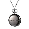 JewelryWe Vintage Fullmetal Alchemist Edward Elric's Pocket Watch Black with 31.9 Inches Chain #3