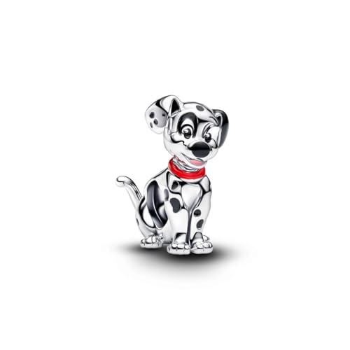 Pandora charm PANDORA Charm Disney 101 - Ciondolo in argento sterling 925 con smalto e zirconi cubici, motivo dalmata, compatibile con Moments, 794469C01