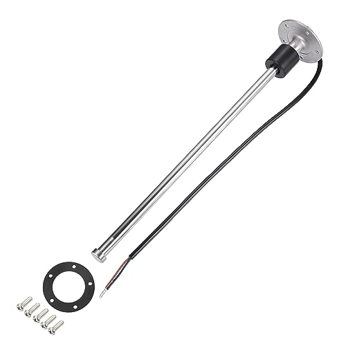 Motoforti Universal Marine Fuel Sending Unit Float Replacement Fuel Gauge Gas Tank Diesel Water Level Sender Unit Sensor, 15" 380mm, Anti-Corrosion, Stainless Steel, Silver Tone