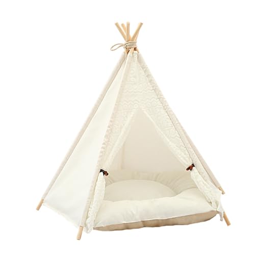 Coussin doux pour petit chien | Maison pliable en pin stable
