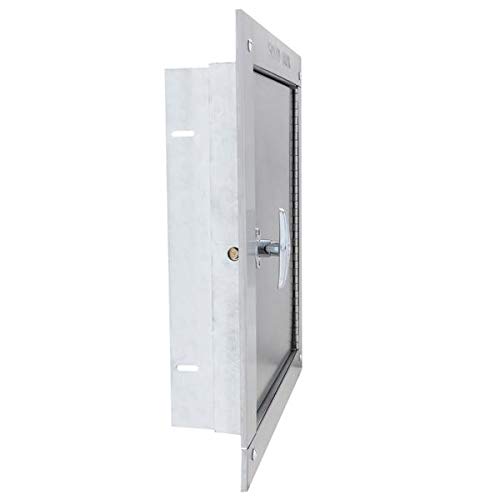 Oswald Supply, Stainless Steel Linen Chute - Right Hinged, 18"(W) X18(H), T-Handle by Oswald Supply - Used condition - Image 4