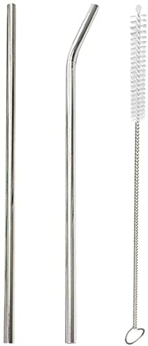 SCHUBERT 2pcs Reusable Stainless Steel Drinking Straws with 1 Cleaner Brush Kits (B0957TWT5K) Amazon Price History, Amazon Price Tracker