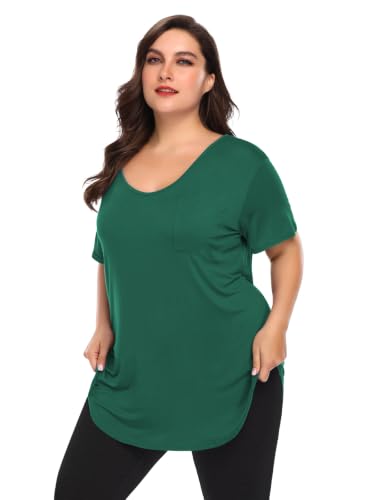 Image of BELAROI Women Plus Size Tops V-Neck Tunics Shirts