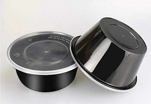 Amazon.co.jp: 50個-蓋付き使い捨てプラスチックデリ食品保存容器、蓋