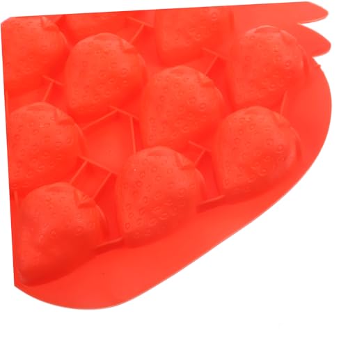 Molde para cubos de hielo en forma de fresa de silicona miniatura 5