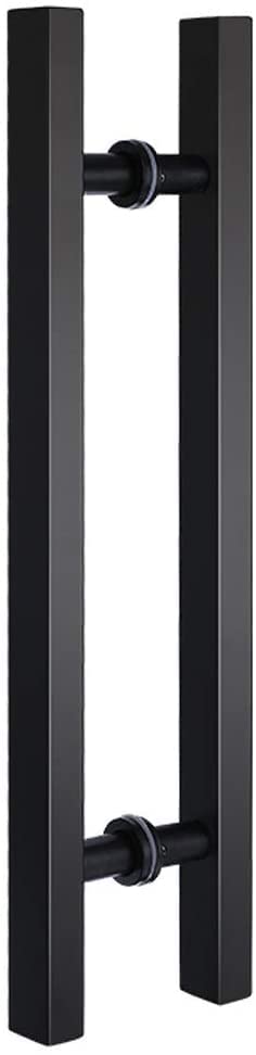 Poignée de porte coulissante en acier noir design haut de gamme