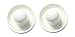 Game Room Guys Set of 2 White Air Hockey Mallets Pushers