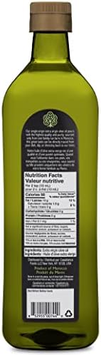 Mina Extra Virgin Olive Oil, Single Origin, Cold Extracted, Moroccan Olive Oil High in Polyphenols, 1 LITER – 33.8 Fl Oz