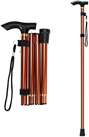 supregear Folding Walking Stick, Adjustable Collapsible Walking Stick - Lightweight Portable Balancing Walking Aid - Travel Walking Cane for Elderly Adults Men Women